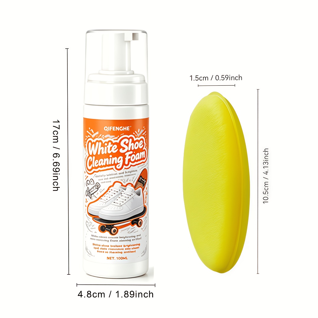Portable No Rinse White Shoe C - đánh giá và giá Sneaker Care Spray