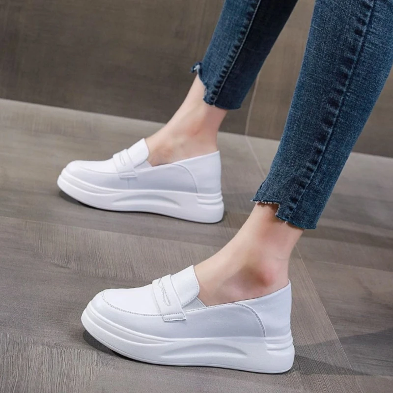 Women's White Leather Footwear - đánh giá và giá Insole Memory Foam