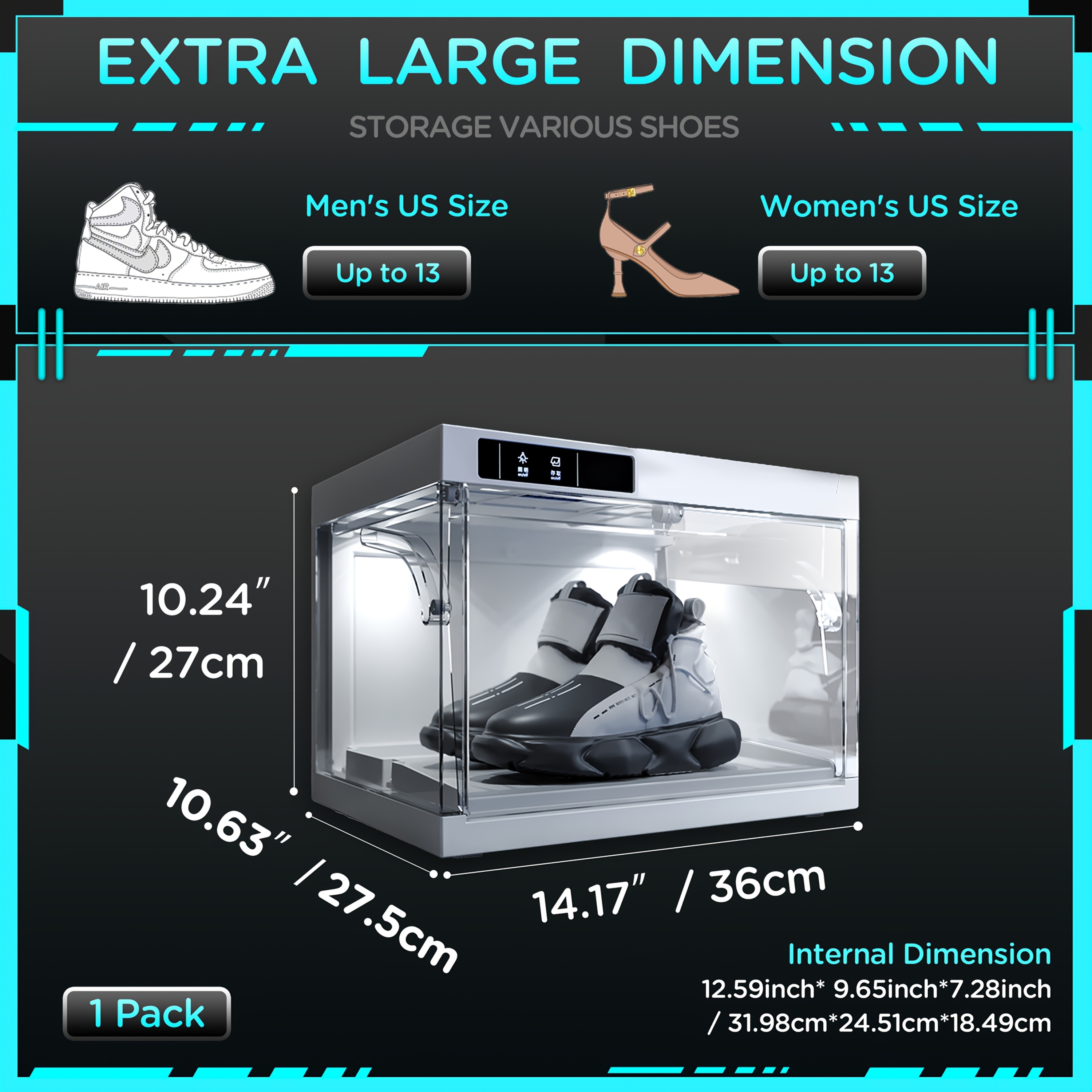 MARIIS LED Intelligent Control - đánh giá và giá Shoe Box Display