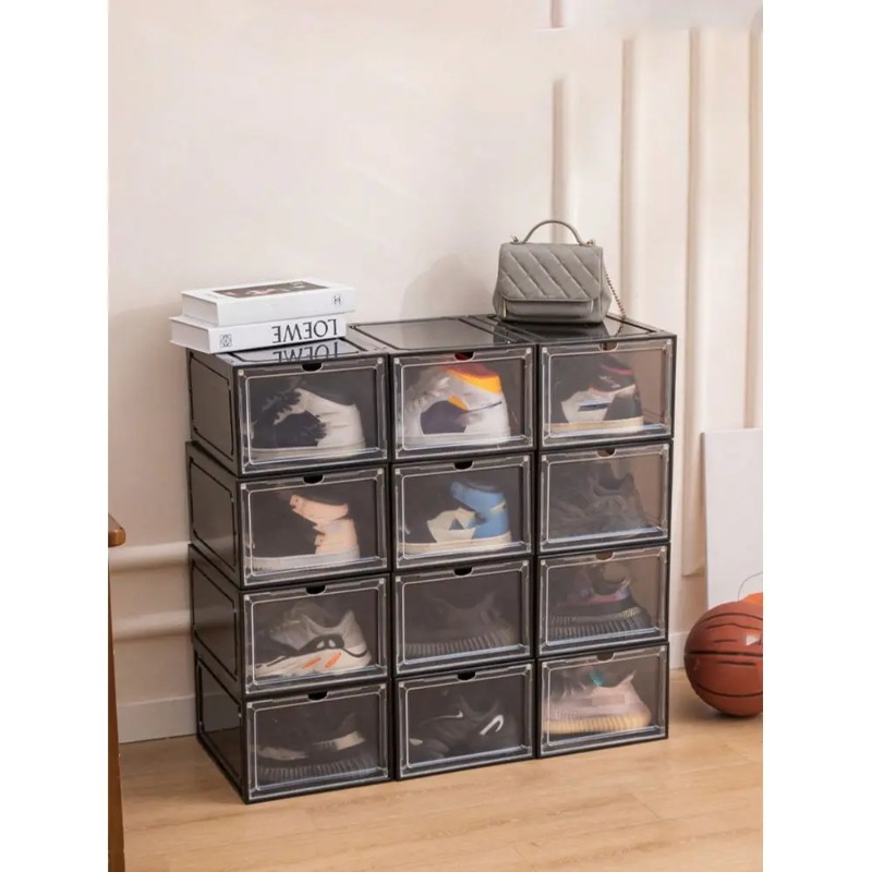 Pack Shoe Boxes Clear Plastic  - đánh giá và giá Shoe Box Display