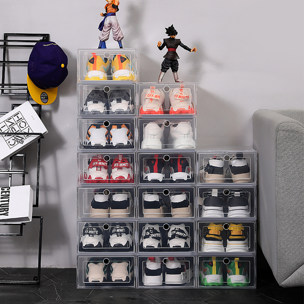 6 Pack Transparent shoe box sh - đánh giá và giá Shoe Box Display