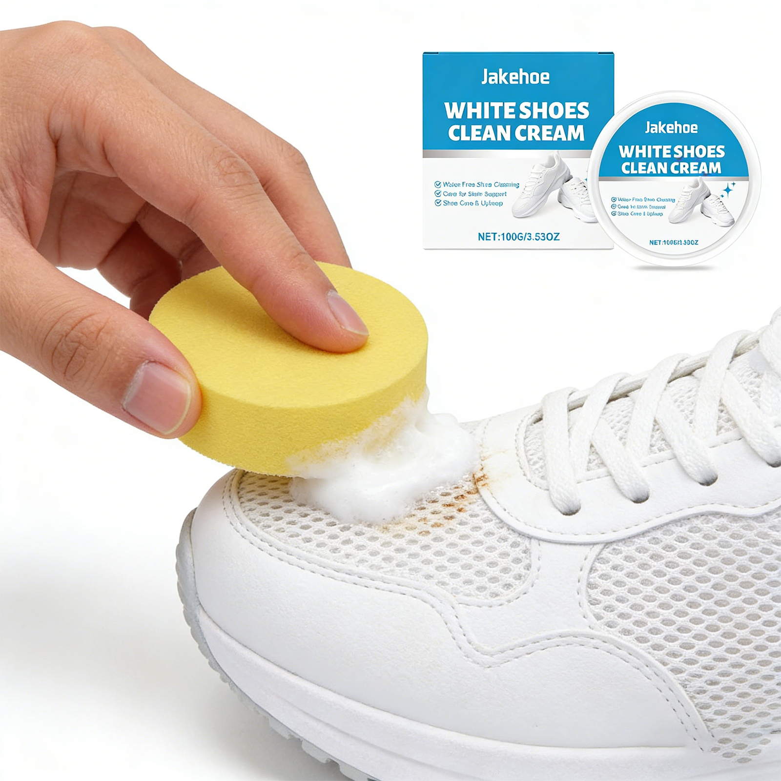 White Shoe Cleaner Cream Sneak - đánh giá và giá Sneaker Care Spray
