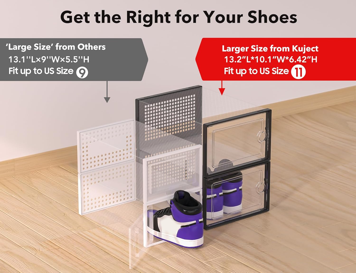 Stackable Clear Plastic Shoe S - đánh giá và giá Shoe Box Display