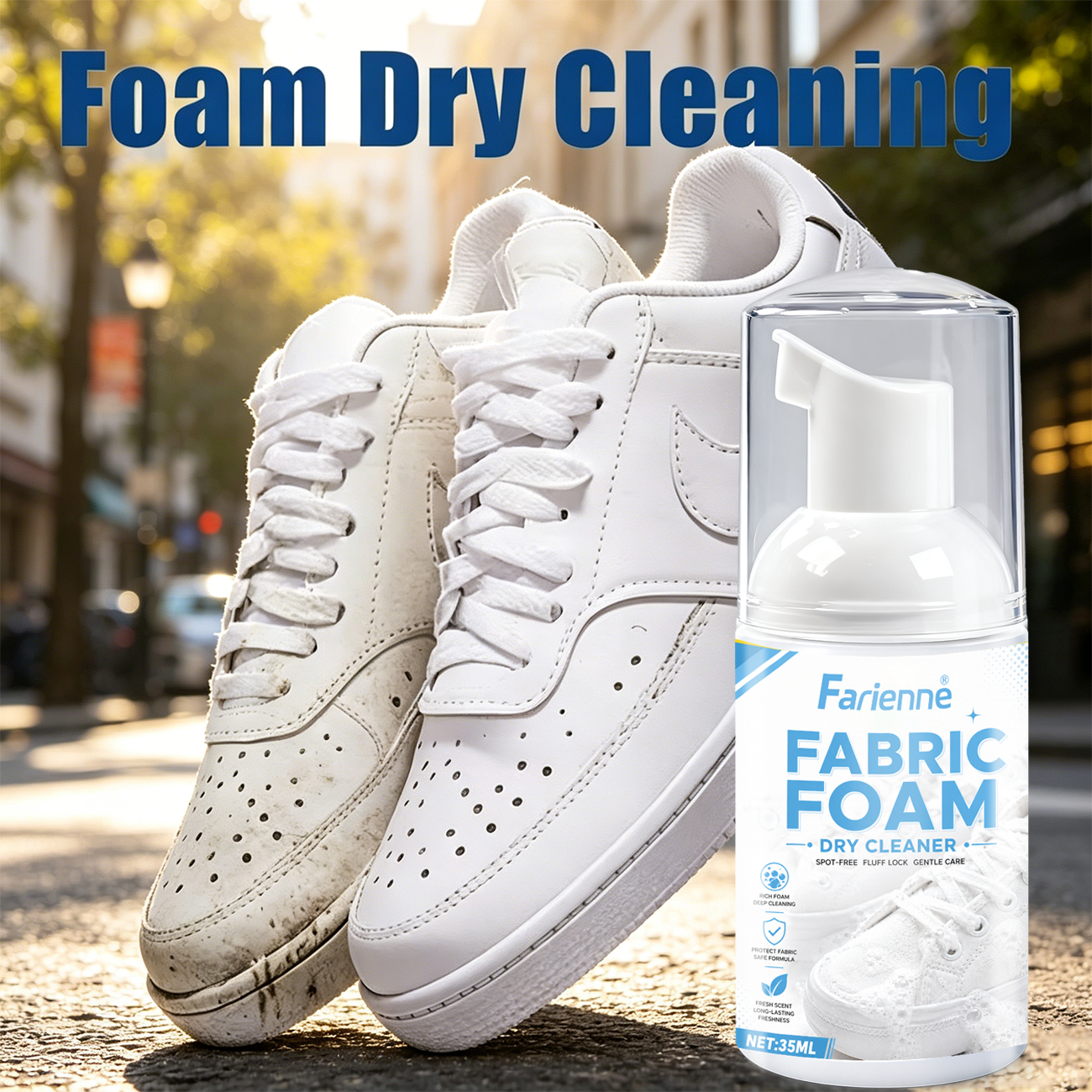 Farienne Fabric Foam Dry Clean - đánh giá và giá Sneaker Care Spray