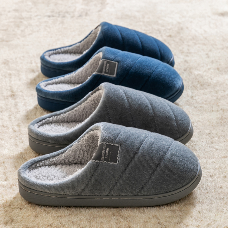 Men's Winter Plush Slippers -  - đánh giá và giá Insole Memory Foam