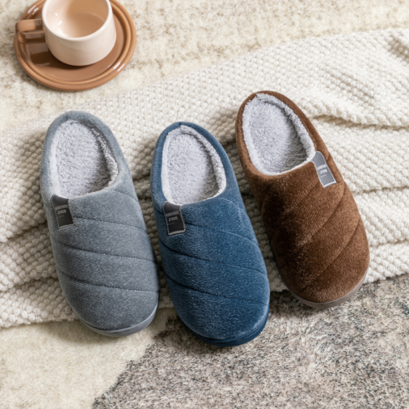 Men's Winter Plush Slippers -  - đánh giá và giá Insole Memory Foam